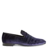 Giuseppe Zanotti G-flash Crocodile-effect Loafers In Black