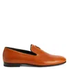 Giuseppe Zanotti Logo-plaque Leather Loafers In Brown