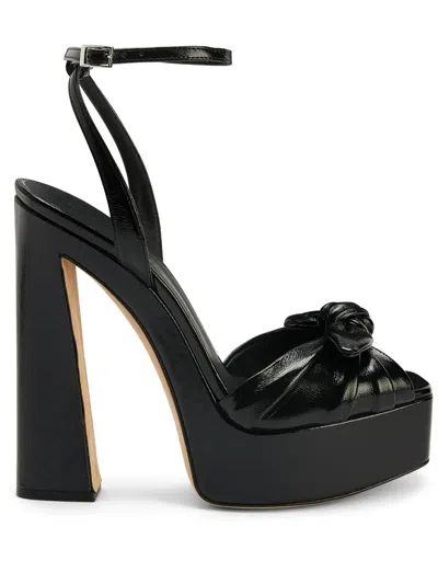 Giuseppe Zanotti Gabriiela Wedge 145 Leather Platform Sandal In Black