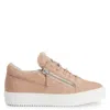 Giuseppe Zanotti Shearling-trim Suede Sneakers