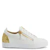 Giuseppe Zanotti Gail Glitter-panel Zip-detail Sneakers In White