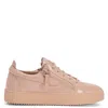 Giuseppe Zanotti Gail Patent-leather Zip-detail Sneakers In Neutral