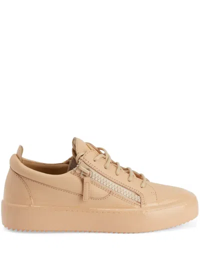 GIUSEPPE ZANOTTI GAIL MATCH LOW-TOP LEATHER SNEAKERS