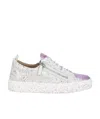Giuseppe Zanotti Gail Silver Sneakers In White