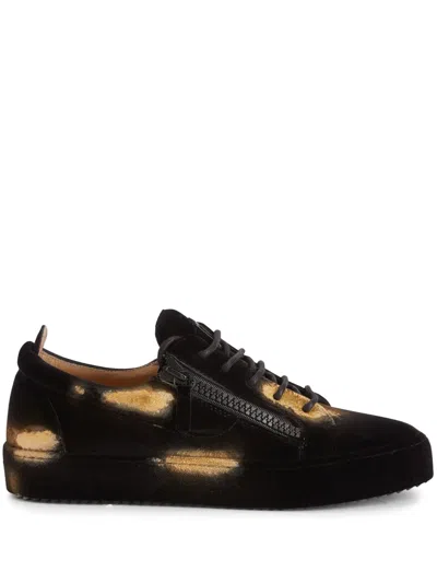Giuseppe Zanotti Gail Suede Sneakers In Black