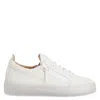 Giuseppe Zanotti Gail Snakeskin-textured Sneakers In White