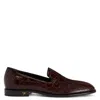 Giuseppe Zanotti Gatien Crocodile-effect Leather Loafers