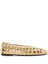 Giuseppe Zanotti Georgia Ballet Flats In Gold