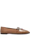 Giuseppe Zanotti Georgia Ballet Flats In Neutrals