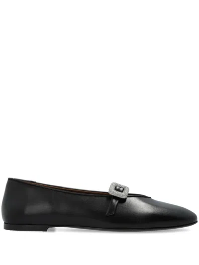 Giuseppe Zanotti Georgia Buckle Ballerina Shoes In Black