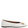 Giuseppe Zanotti Georgia Stone Ballet Flats In White