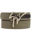 Giuseppe Zanotti Giuseppe Logo-buckle Belt In Green
