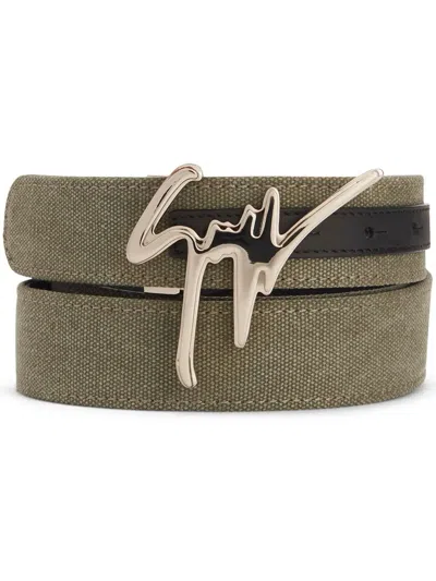 Giuseppe Zanotti Giuseppe Logo-buckle Belt In Green