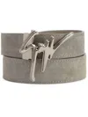 Giuseppe Zanotti Giuseppe Suede Belt In Gray