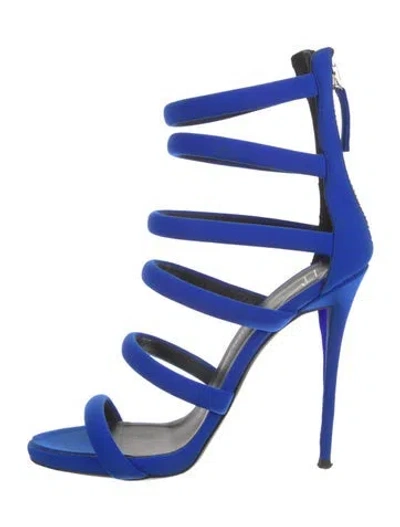 Pre-owned Giuseppe Zanotti Gladiator Sandals In Blue