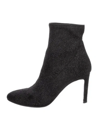 Pre-owned Giuseppe Zanotti Glitter Accents Sock Boots In Black