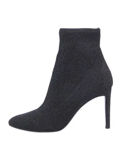 Pre-owned Giuseppe Zanotti Glitter Accents Sock Boots In Blue