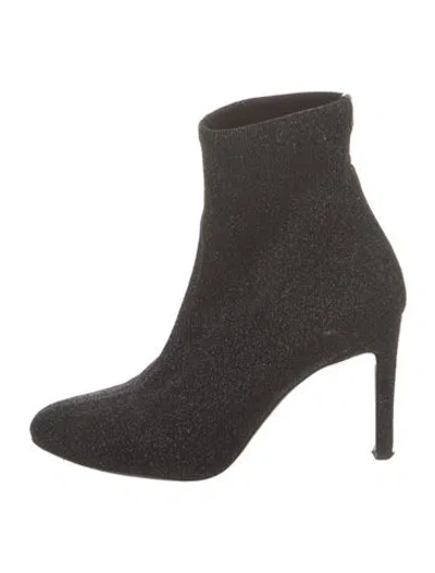 Pre-owned Giuseppe Zanotti Glitter Glitter Accents Sock Boots In Black