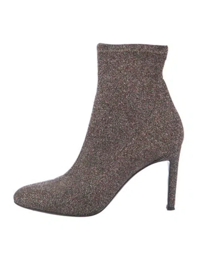 Pre-owned Giuseppe Zanotti Glitter Glitter Accents Sock Boots In Black/metallic