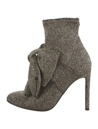Pre-owned Giuseppe Zanotti Glitter Glitter Accents Sock Boots In Gold