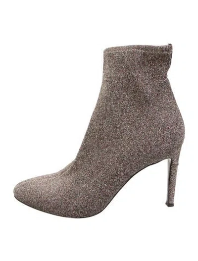 Pre-owned Giuseppe Zanotti Glitter Glitter Accents Sock Boots In Metallic