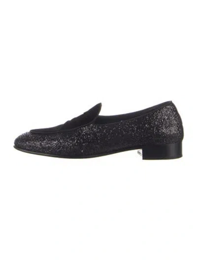 Pre-owned Giuseppe Zanotti Glitter Patterned Slippers In Blue