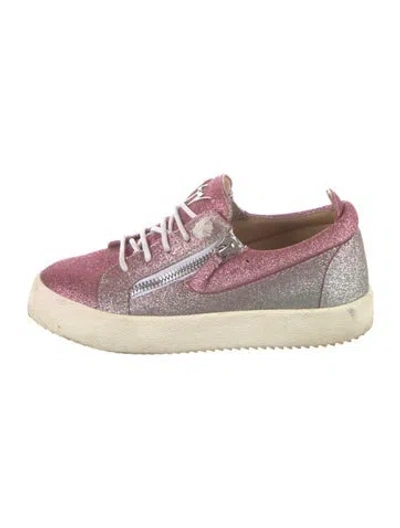 Pre-owned Giuseppe Zanotti Glitter Printed Sneakers In Pink