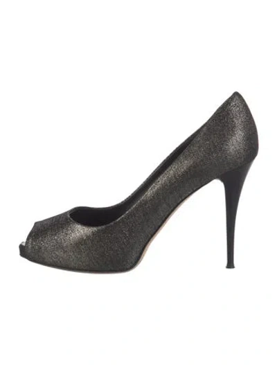 Pre-owned Giuseppe Zanotti Glitter Pumps In Gray
