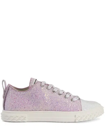 Giuseppe Zanotti Glittered Low-top Sneakers In Pink