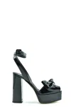 Giuseppe Zanotti Glossy Black Leather Sandals With Heel In Black