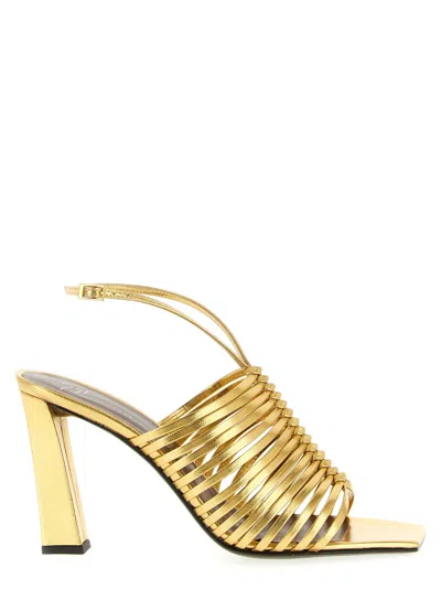 GIUSEPPE ZANOTTI WOMEN GOLDEN LEATHER HEELS, 7.5 LUXURY PUMPS & HEELS FOR WOMEN DARVEYS