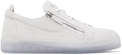 Giuseppe Zanotti Gray Frankie Sneakers In Velour Neve
