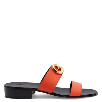 Giuseppe Zanotti Gregorie Double-strap Sandals In Orange
