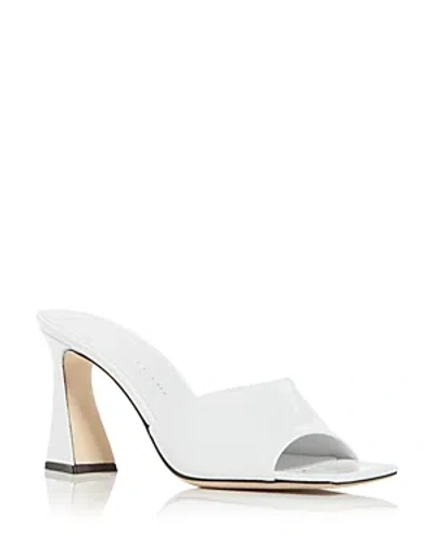 Giuseppe Zanotti Guiseppe Zanotti Women's Square Toe High Heel Slide Sandals In Bianco