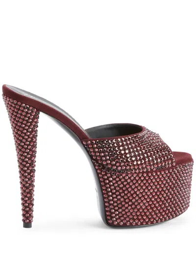 Giuseppe Zanotti Gz Aida 150mm Mules In Red