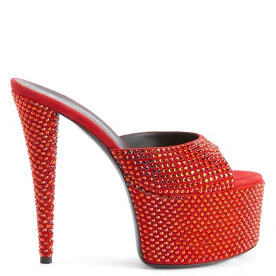 Giuseppe Zanotti Aida 150mm Crystal-embellished Sandals In Red