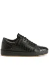 Giuseppe Zanotti Gz City Crocodile-effect Sneakers In Black