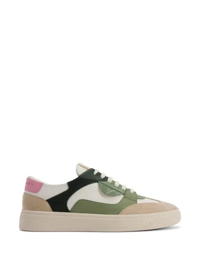 Giuseppe Zanotti Gz Colour-block Low-top Leather Sneakers In Green