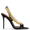 Giuseppe Zanotti 105mm Dafne Satin Slingback Sandals In Black