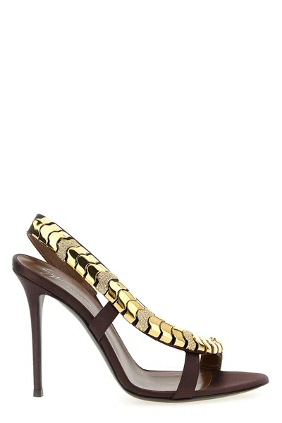 Giuseppe Zanotti 'gz Dafne' Sandals In Burgundy