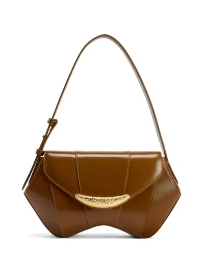 Giuseppe Zanotti Gz Day And Night Embellishment Shoulder Bag In Brown