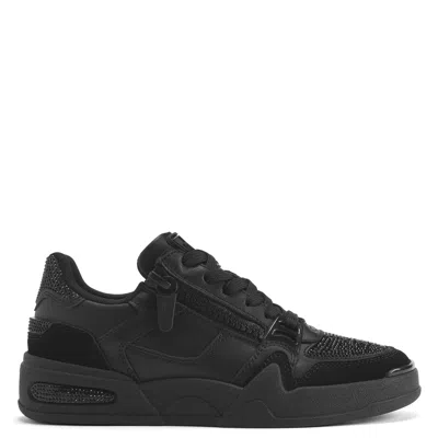 Giuseppe Zanotti Ghost Rhinestone Zip Leather Sneakers In Multi