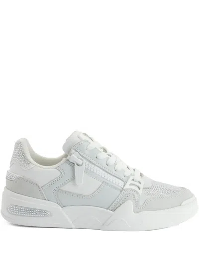 Giuseppe Zanotti Gz-ghost Zip Embellished Sneakers In Gray