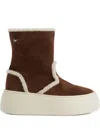 Giuseppe Zanotti Gz League Shearling Platform Boots In Animal Print