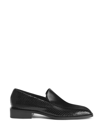 Giuseppe Zanotti Gz-lucky Square-toe Loafers In Black
