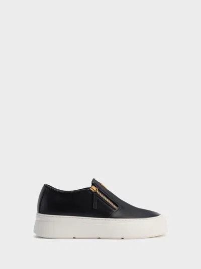 Giuseppe Zanotti Gz Mike Zip Sneaker In Black