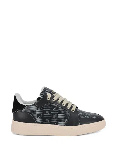 Giuseppe Zanotti Gz Moreau Paris Monogram Sneakers In Black