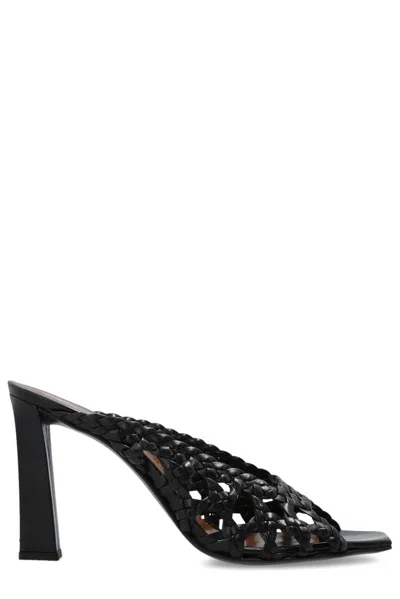 Giuseppe Zanotti 90mm Mya Cage Mules In Black