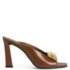 Giuseppe Zanotti 90mm Mya Stone Mules In Brown