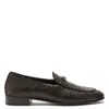 Giuseppe Zanotti Gz Rudolph Snakeskin-effect Loafers In Black